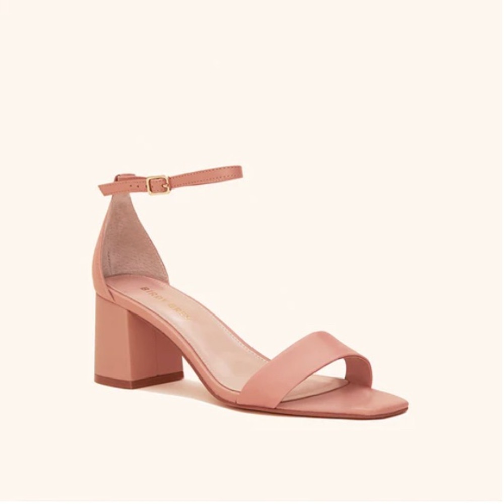 Birder Grey Natalie chunky heel Rose mauve color